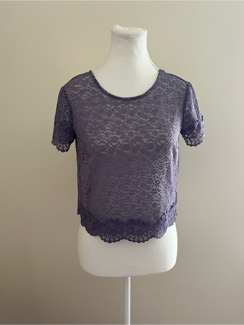Victoria's Secret Purple Lace Crop Top